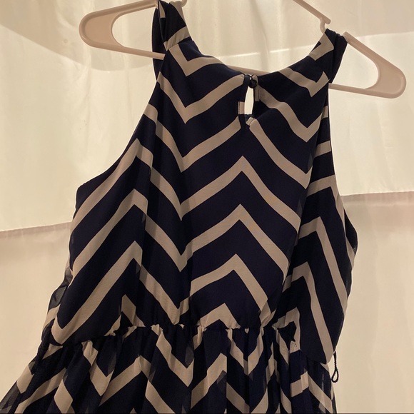 Blue and White Fit & Flare Dress (Junior's) - Picture 2 of 5